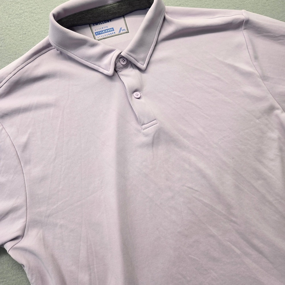 Twillory‎ Athleisure Polo Shirt Mens 2XL Lavender Purple Short Sleeve Athlounger